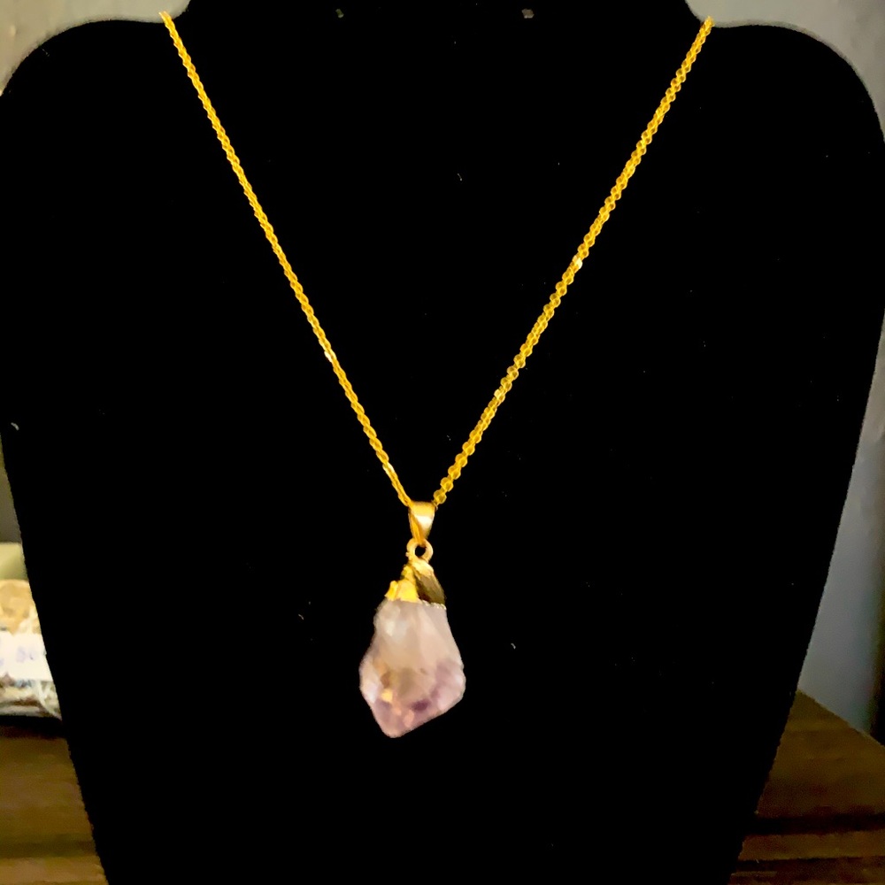 Raw amethyst necklace - Picture 6 of 6